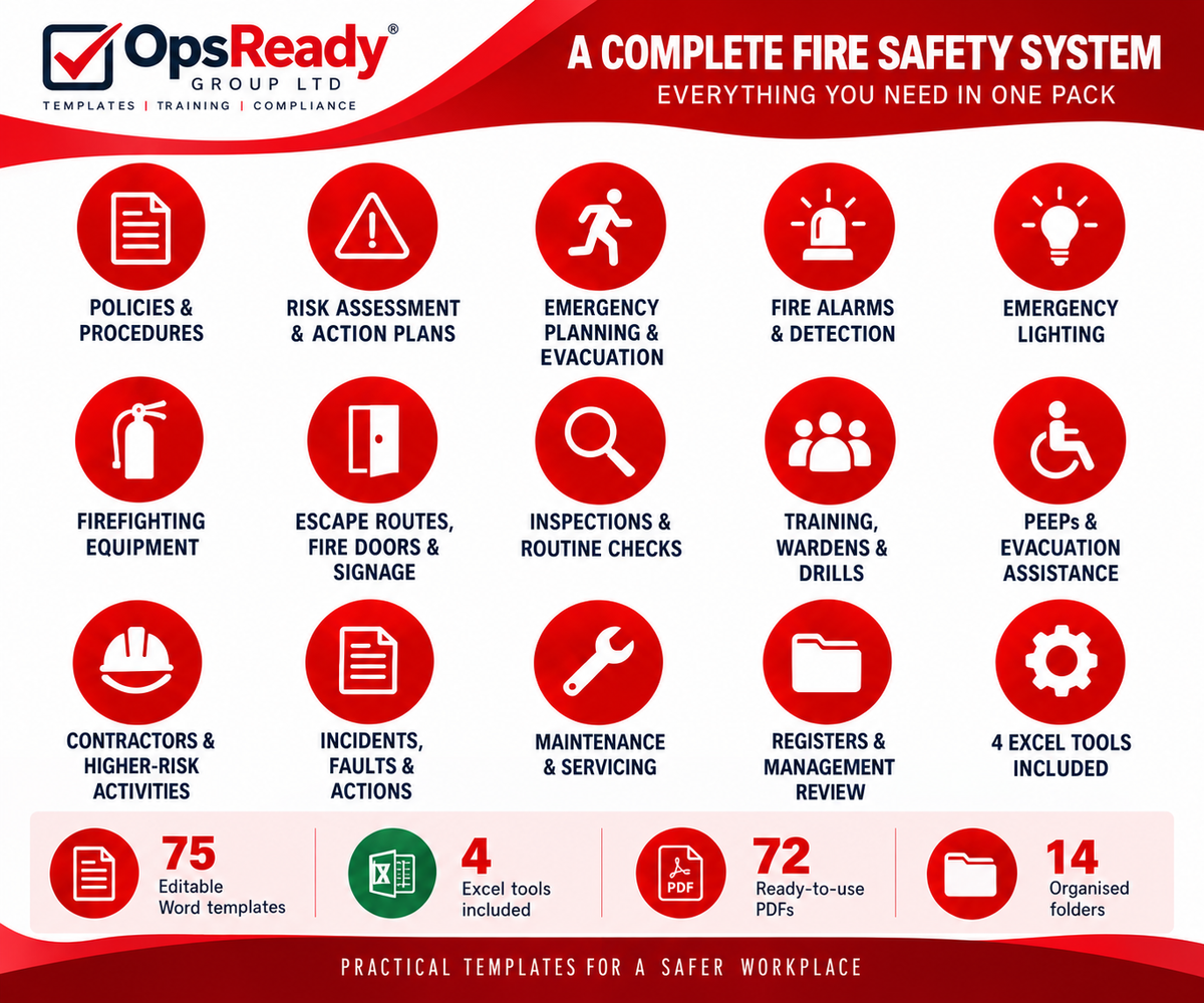Fire Safety Management Pack – England & Wales Edition 2026 – Digital Download