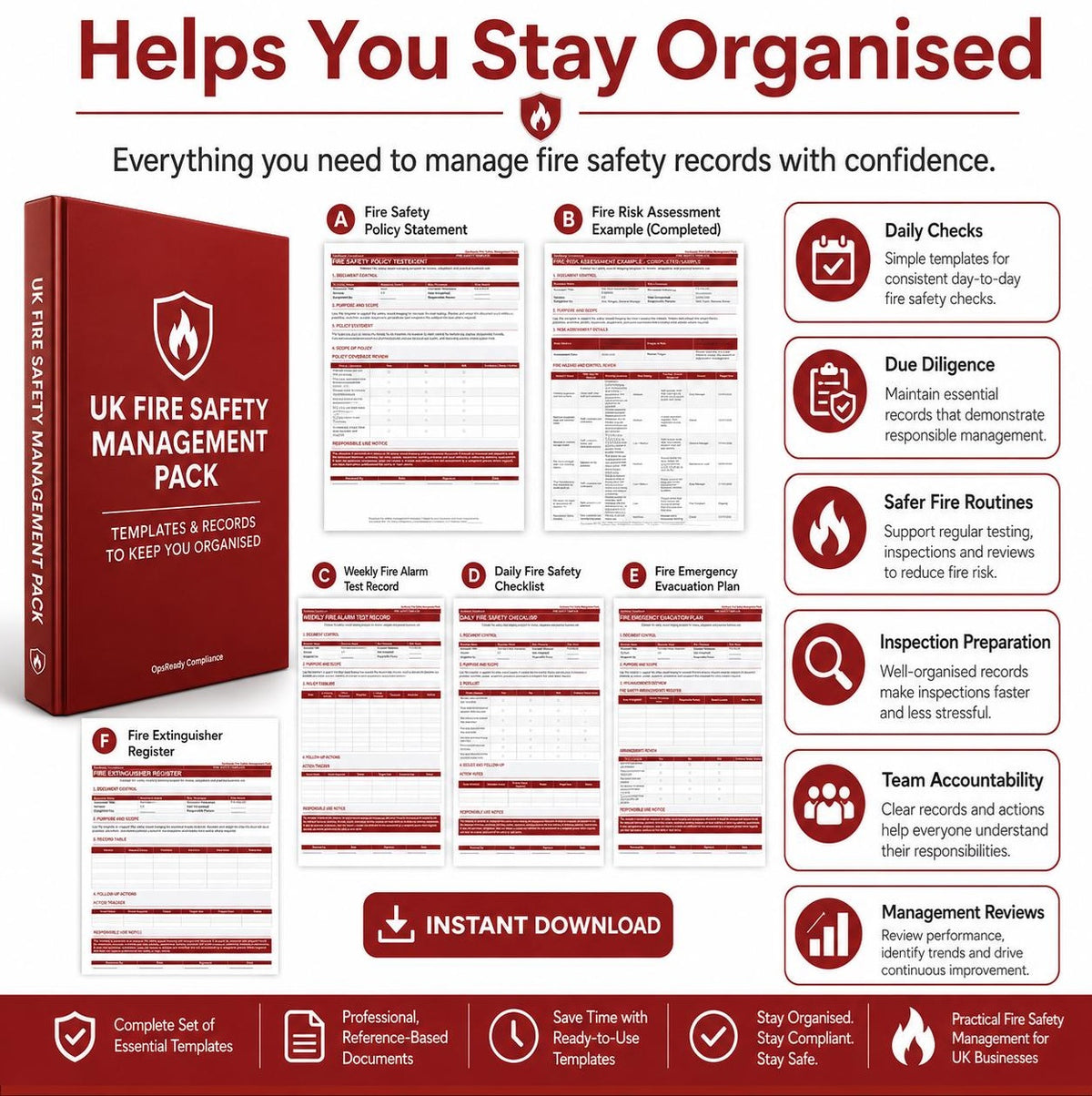 Fire Safety Management Pack – Northern Ireland Edition 2026 – Digital Download