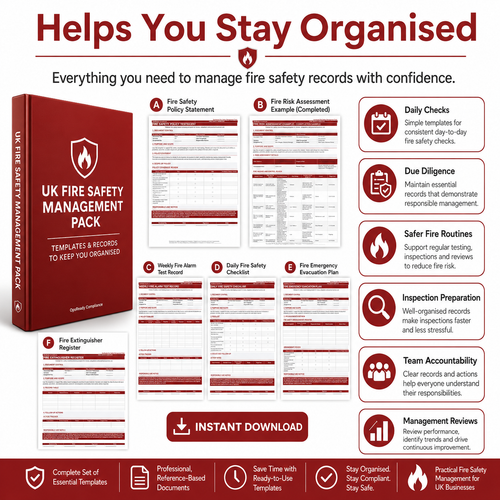 Fire Safety Record Folder – Editable Templates, Printable Logs & Digital Download
