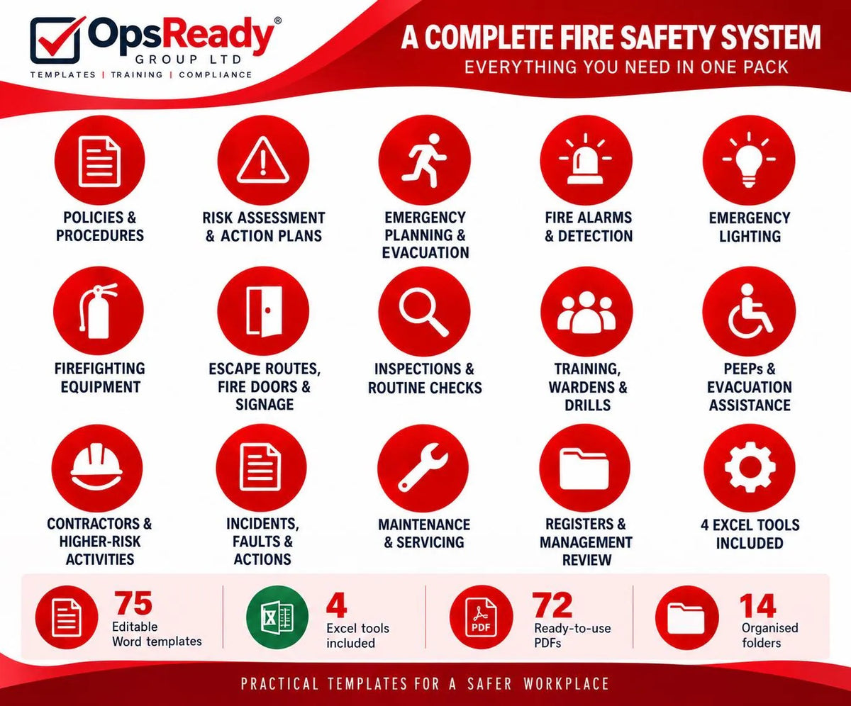 Fire Safety Management Pack – Northern Ireland Edition 2026 – Digital Download