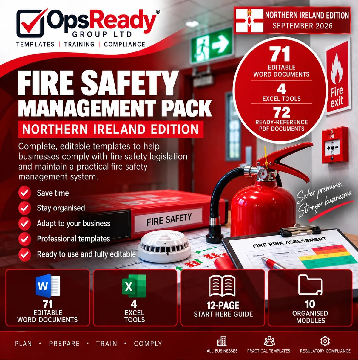 Fire Safety Management Pack – Northern Ireland Edition 2026 – Digital Download