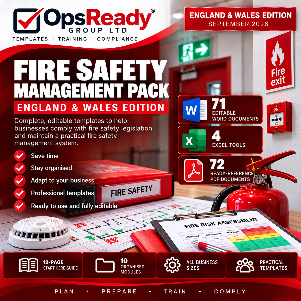 Fire Safety Management Pack – England & Wales Edition 2026 – Digital Download